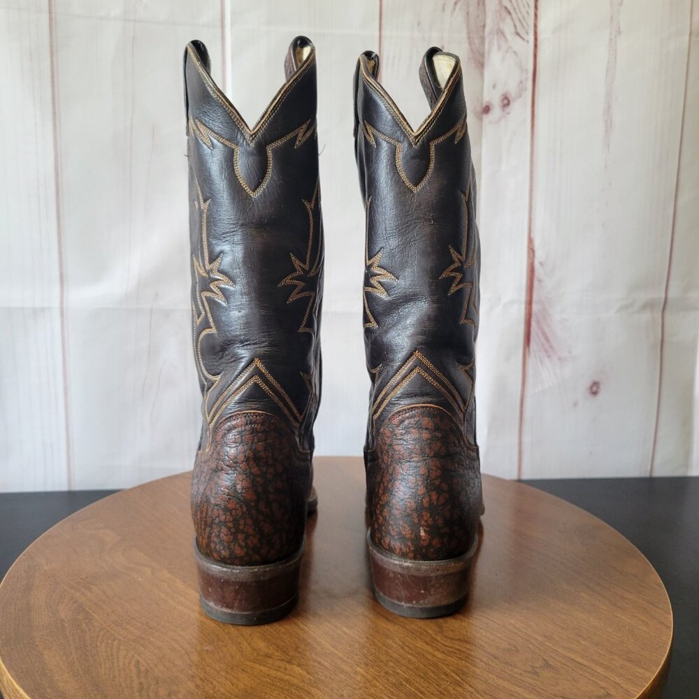 Vintage Tony Lama 6283 Brown Caribou Western Cowboy Boots. Men’s 10 R, El Paso, - Picture 6 of 12